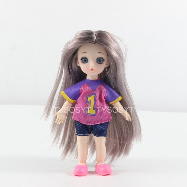 1/12 13 Moveable Jointed 16cm Dolls Toys Lovely Baby Doll Nude Women Body Fashion Dolls Toy For Girls Gift Dress Up Normal Skin