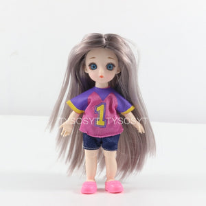 1/12 13 Moveable Jointed 16cm Dolls Toys Lovely Baby Doll Nude Women Body Fashion Dolls Toy For Girls Gift Dress Up Normal Skin