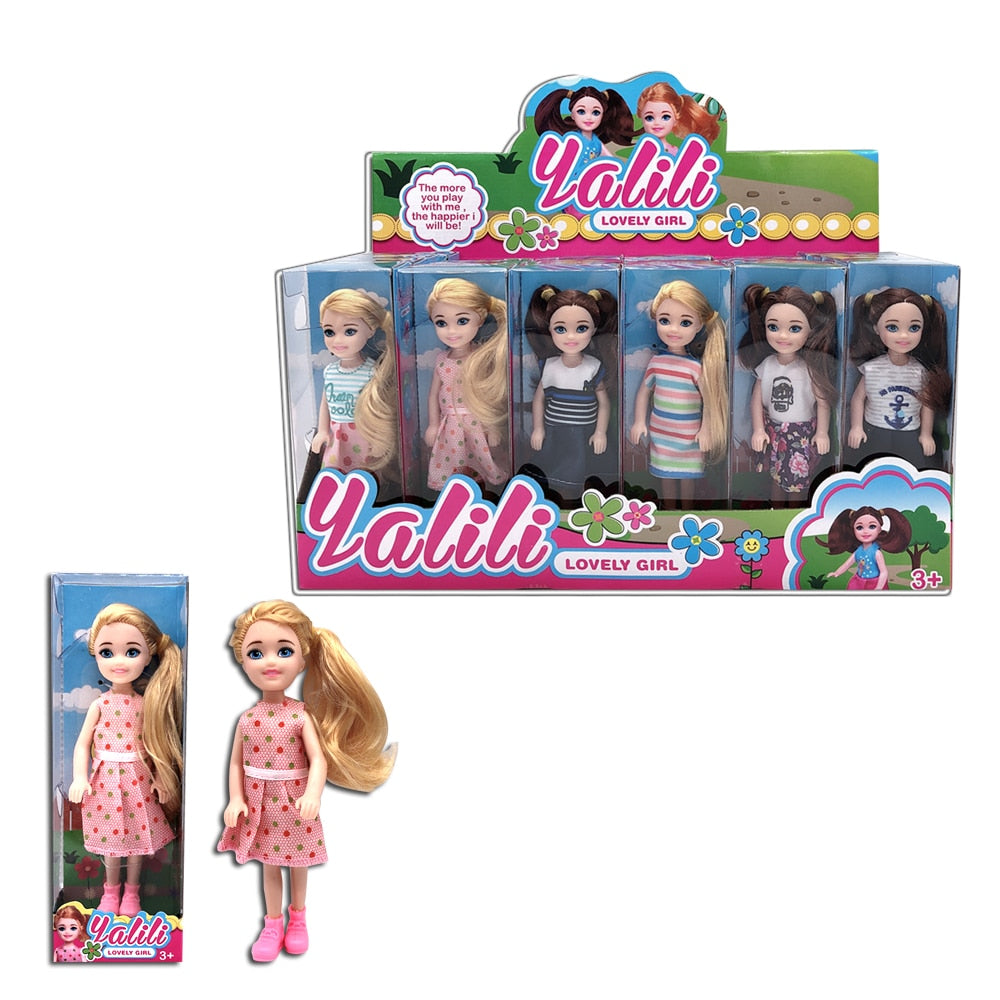 2020 Newest 5 "Cute Kelly Barbies Doll With Gift Box Packaging Plastic Children Toy Accessories Girls Gifts Play House