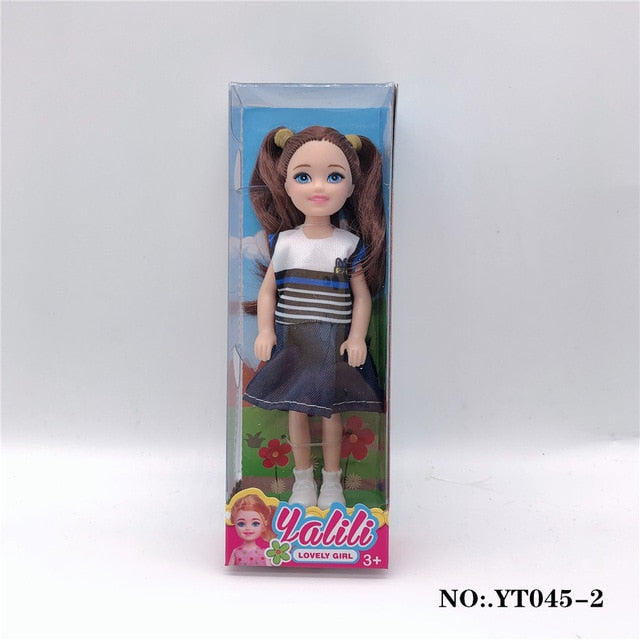 2020 Newest 5 "Cute Kelly Barbies Doll With Gift Box Packaging Plastic Children Toy Accessories Girls Gifts Play House