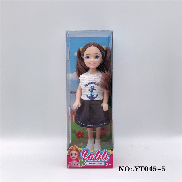 2020 Newest 5 "Cute Kelly Barbies Doll With Gift Box Packaging Plastic Children Toy Accessories Girls Gifts Play House