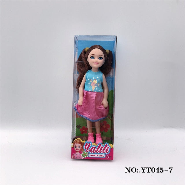 2020 Newest 5 "Cute Kelly Barbies Doll With Gift Box Packaging Plastic Children Toy Accessories Girls Gifts Play House