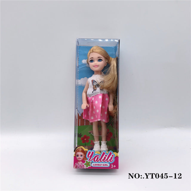 2020 Newest 5 "Cute Kelly Barbies Doll With Gift Box Packaging Plastic Children Toy Accessories Girls Gifts Play House