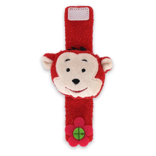 Baby Infant Animal Rattles Toys Soft Plush Animal Hand Wrist Strap Rattles Educational Toy Boys Girls Baby Toys 0-12 Months Gift